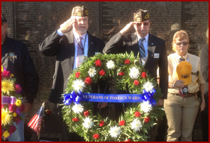 VFW Leadership Visits Vietnam Veterans Memorial Wall on Veterans Day